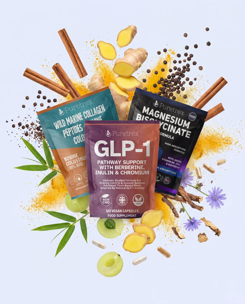 PURETREX GLP-1 Support Bundle — Berberine Complex, Marine Collagen, Magnesium Bisglycinate