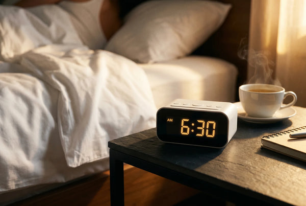 Morning alarm clock with golden light — tiredness and fatigue support with PURETREX Magnesium Glycinate Complex