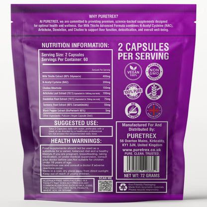 Milk Thistle Complex | 80% Silymarin Extract + NAC, Artichoke, Dandelion & Choline