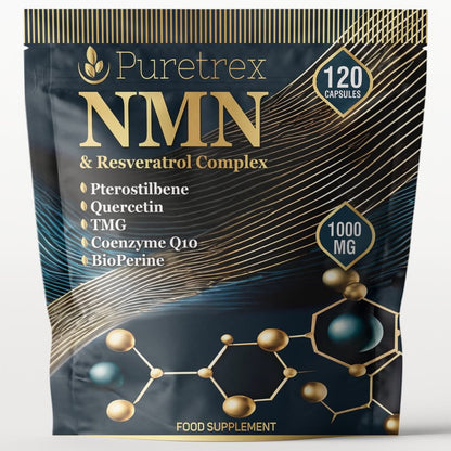 NMN & Resveratrol 7-in-1 Complex: Advanced Supplement 120 Capsules