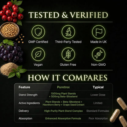 Plant Sterols 2000mg Complex – Beta-Sitosterol, CoQ10 & Vitamin K2