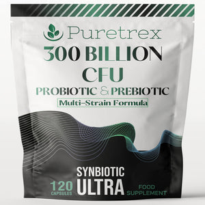 300 Billion CFU Probiotic & Prebiotic - Multi-Strain Synbiotic Ultra Formula