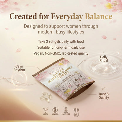 Puretrex Evening Primrose Balance Complex created for everyday balance, daily women’s supplement